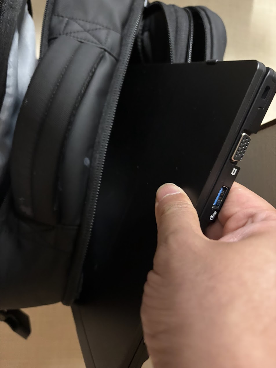 リュックからレッツノート