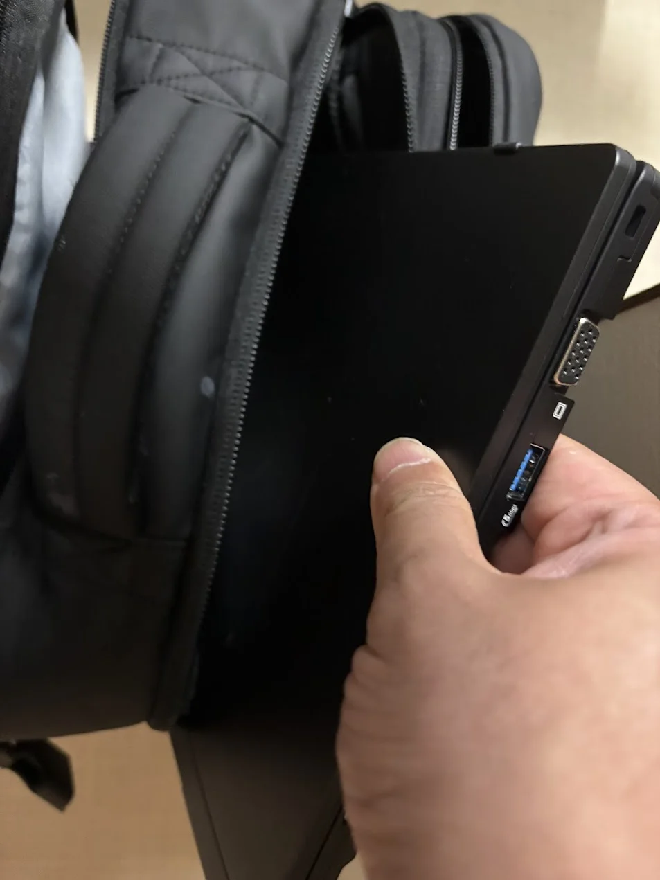 リュックからレッツノート